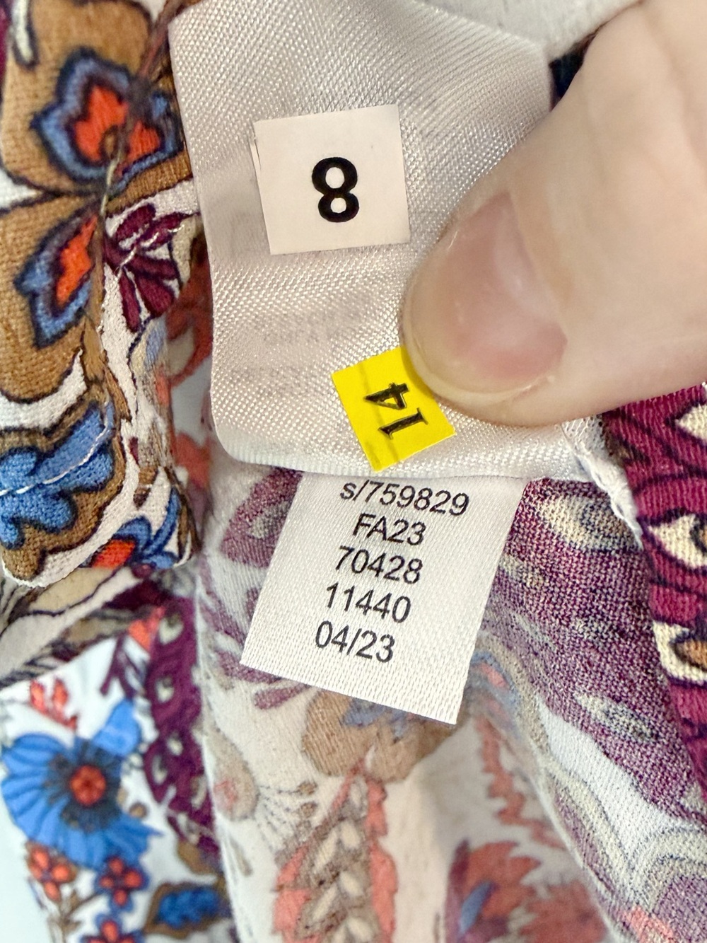 Loft Peacock Print Ruffle Button Blouse - Picture 12 of 13
